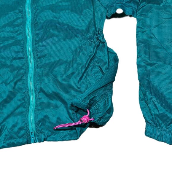 Fabletics Natalia Woven Jacket Dark Jade/Fiesta XS - Picture 11 of 12